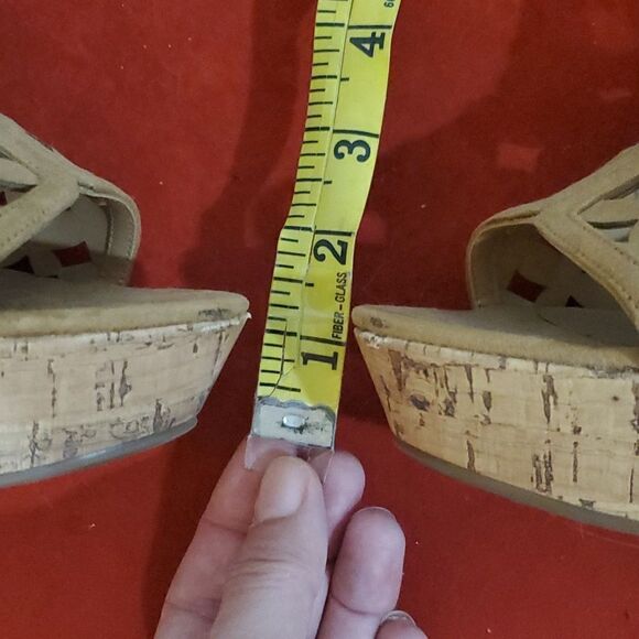 Franco Sarto Shea Tan Wedge Sandals Size 9.5 - Picture 14 of 14